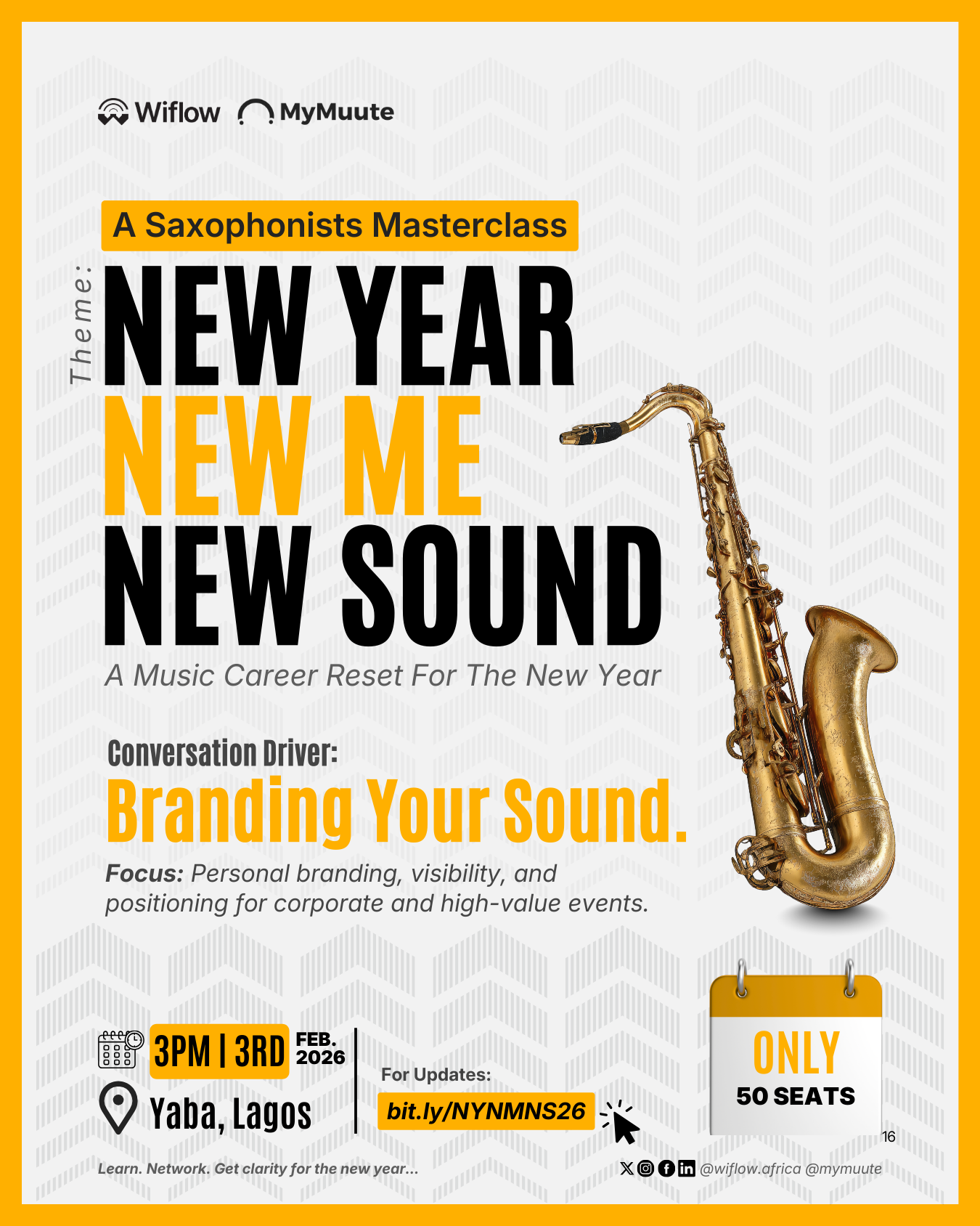 New Year, New Me, New Sound. A Musician Career Reset Masterclass by Wiflow & MyMuute