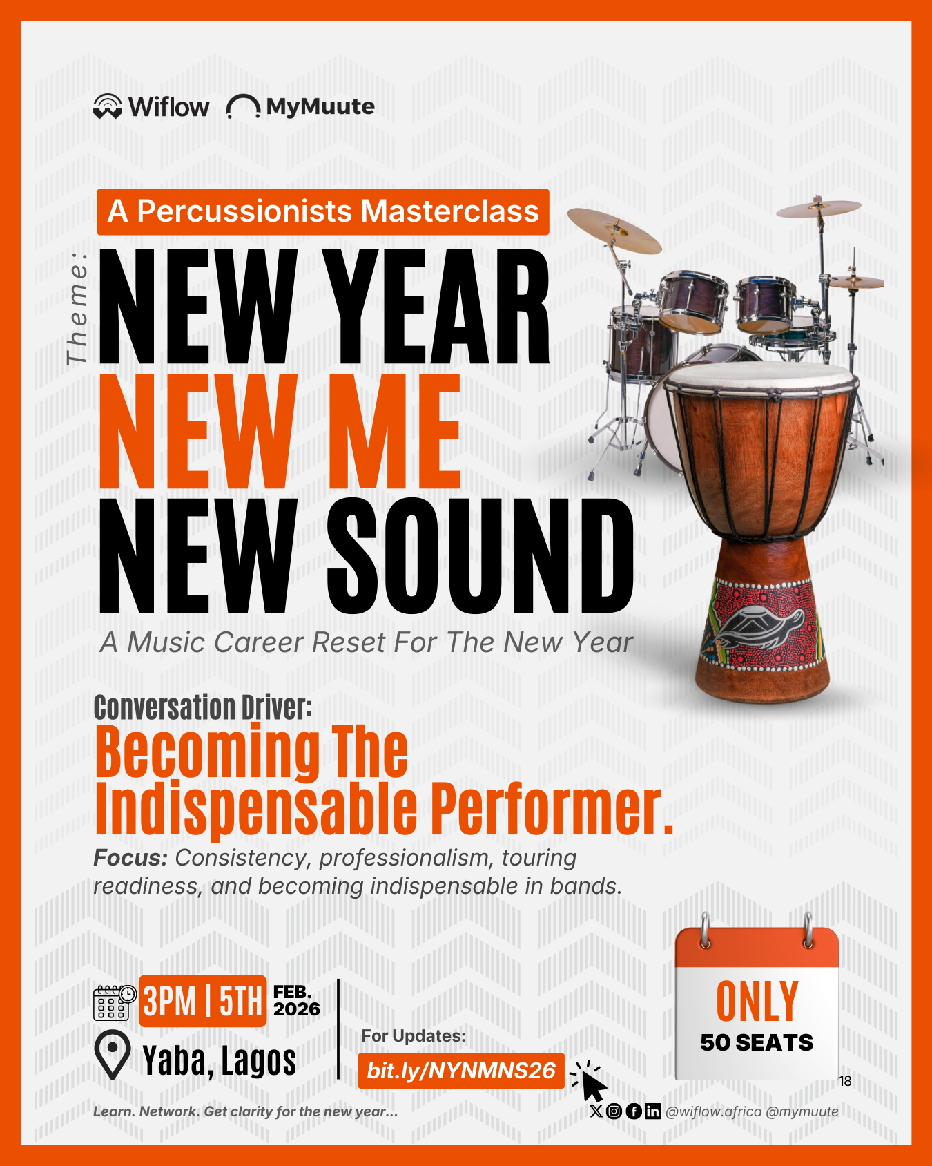 New Year, New Me, New Sound. A Musician Career Reset Masterclass by Wiflow & MyMuute