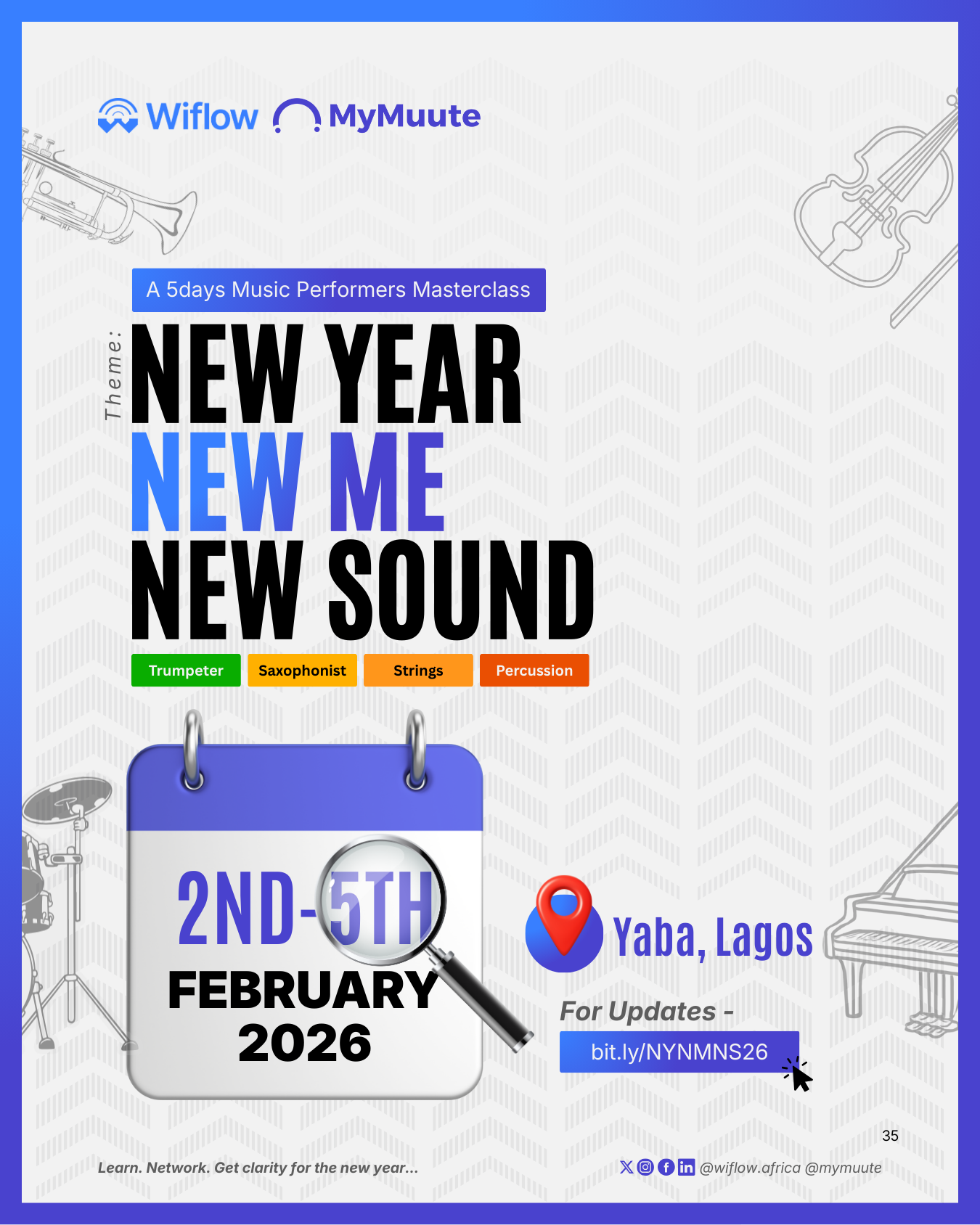 New Year, New Me, New Sound. A Musician Career Reset Masterclass by Wiflow & MyMuute