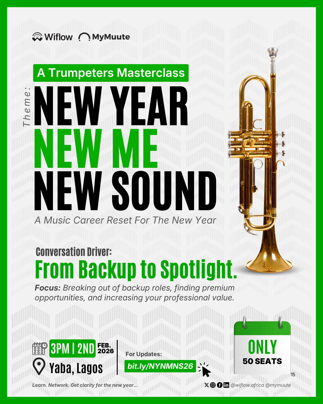 New Year, New Me, New Sound. A Musician Career Reset Masterclass by Wiflow & MyMuute